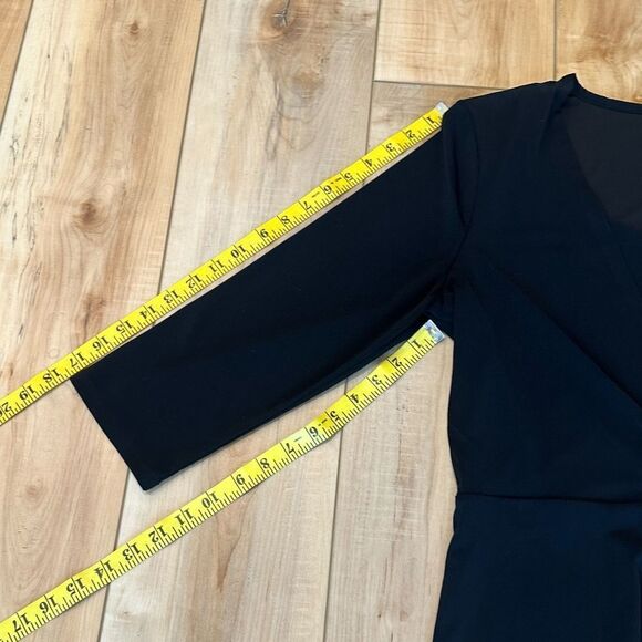 WHBM 3/4 Sleeve Pullover Blouse Black Size Large - Picture 5 of 7